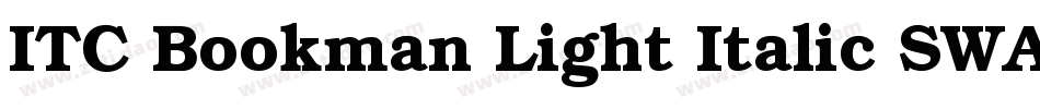ITC Bookman Light Italic SWA字体转换